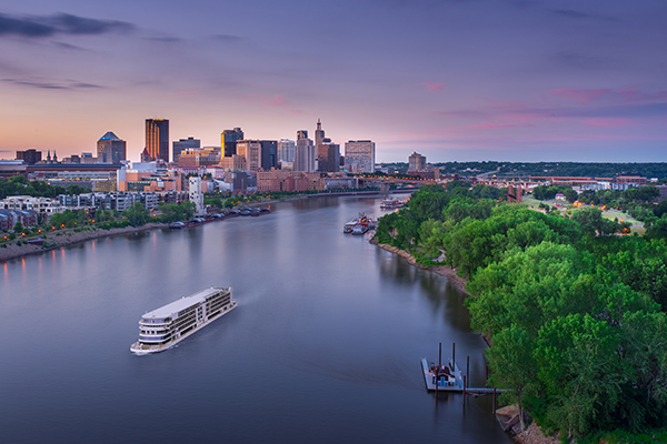 Viking Ship on the Mississippi River
